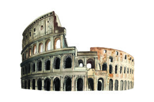 Colosseum - Watercolor Style Travel