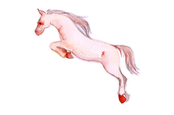 Horse Jumping Watercolor: A Versatile Design Asset for Creative Projects