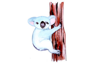 Koala in Watercolor Style: A Fresh Graphic Design Asset for Australian-Themed Content