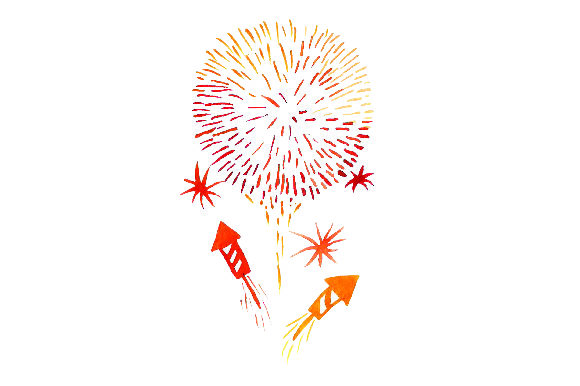 Orange Fireworks - Watercolor Style Review for Real Projects