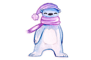 Polar Bear Son in Watercolor: A Versatile Graphic Design Asset for Animal-Themed Projects