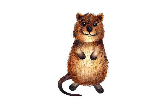 Quokka - Watercolor Style: Animals in Artful Detail
